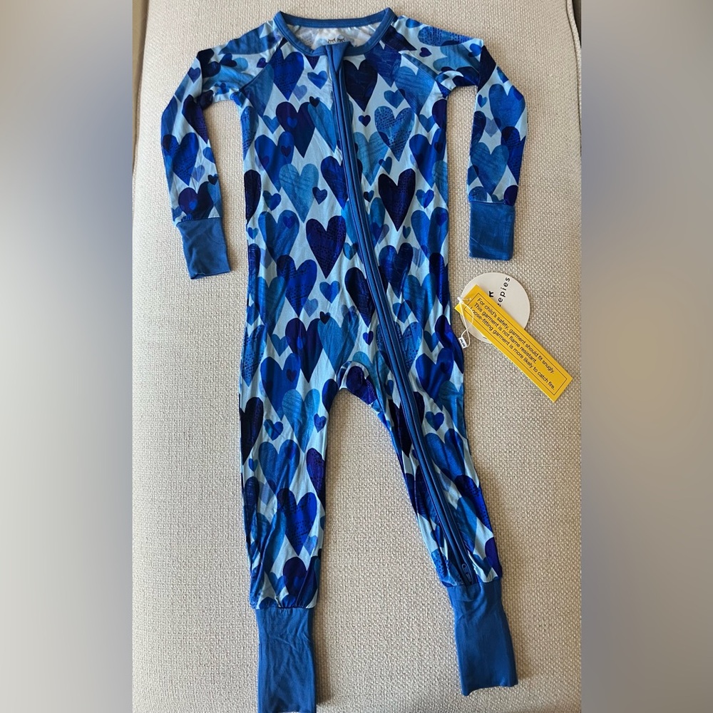 NWT Little Sleepies Hearts and Crafts Zippy Pajamas